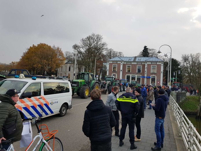 Boeren in de binnenstad van Zwolle.
