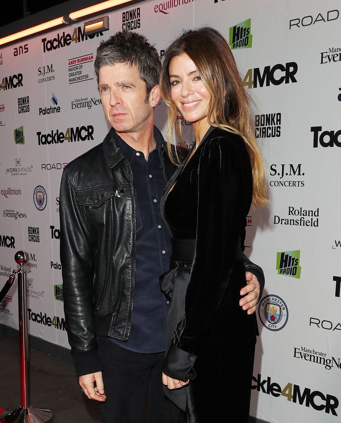 Noel Gallagher met zijn vrouw.