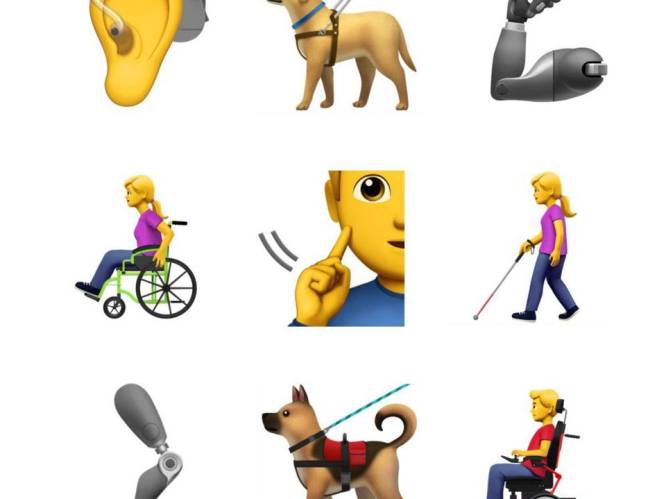 Apple werkt aan emoji's voor mensen met beperking