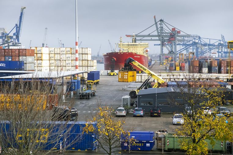 Bij verschillende bedrijven in de haven stijgen de lonen per 1 januari met 16,93 procent.  Beeld ANP / Hans van Rhoon