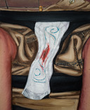 ‘First drip’, olieverf op canvas