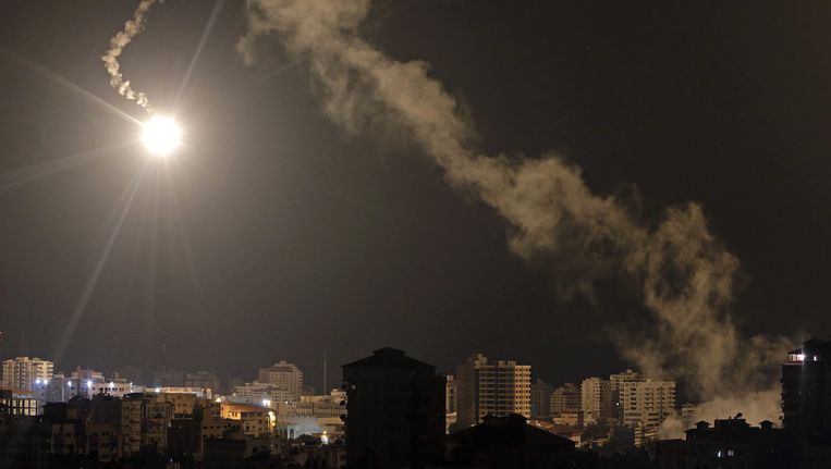 Gisteravond werd er opnieuw hevig gevochten in Gaza. Beeld ap