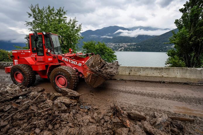Ook op 28 juli kreeg de regio rond het Comomeer al af te rekenen met modderstromen.