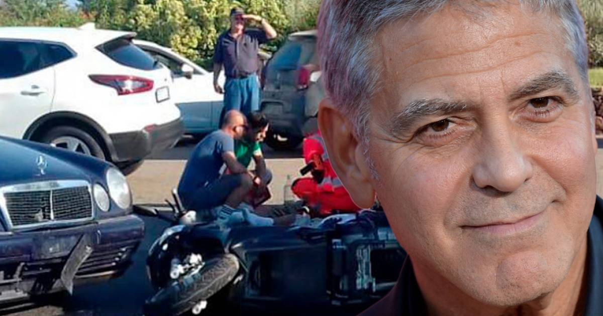 Betrokken automobilist: Ongeluk George Clooney door felle zon.