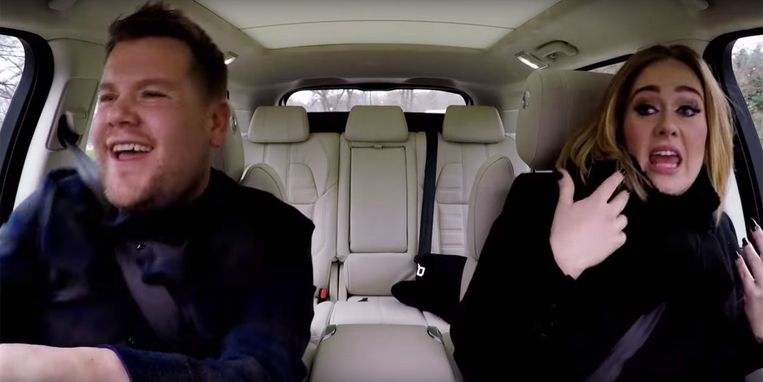 James Corden en Adele Beeld  