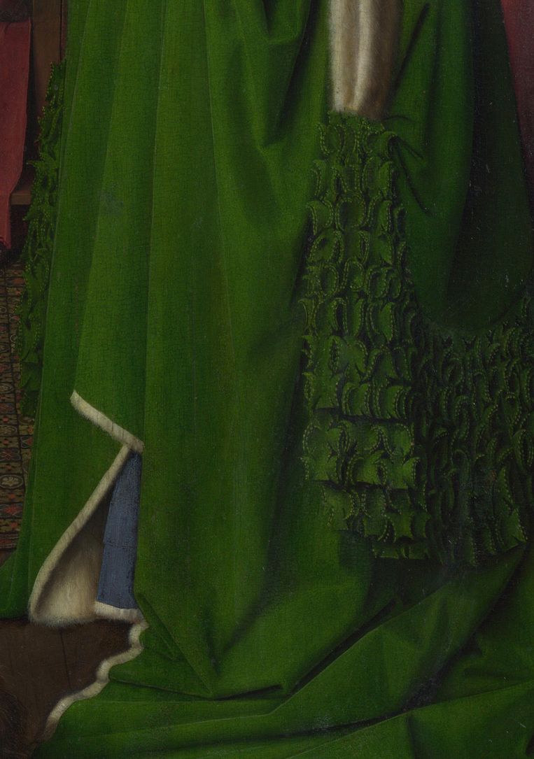 Jan van Eyck, Het Arnolfini Portret, 1434, National Gallery Londen Beeld 