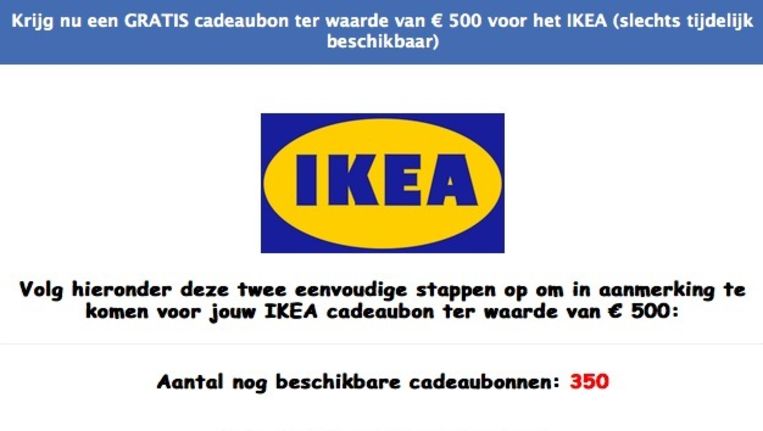 opgelet voor gratis ikea bonnen intekenen brengt risico s met zich mee de morgen