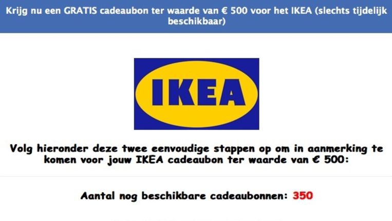 voor Ikea-bonnen: intekenen brengt risico's met zich | De Morgen