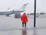 Vliegveld staat onder water door zware regenval Mallorca