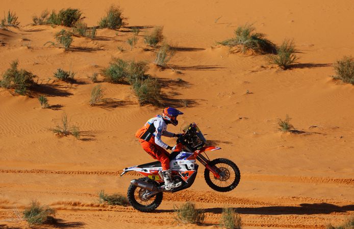 Mason Klein in betere dagen tijdens deze Dakar Rally.