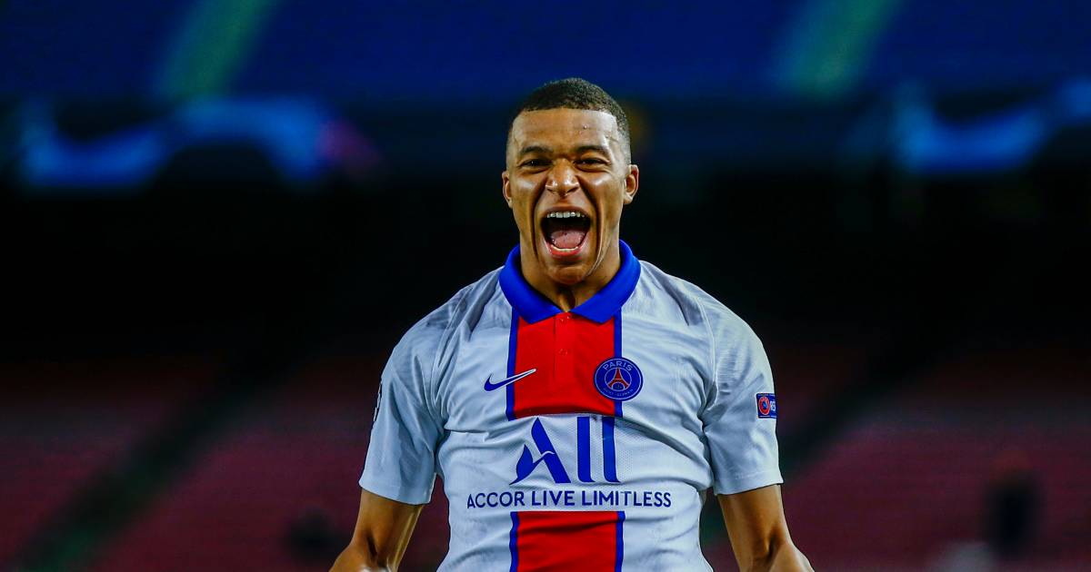 Hattrickheld Mbappé slaat Barcelona en Messi nu al knock-out: Fransman bezorgt PSG 1-4-zege in ...