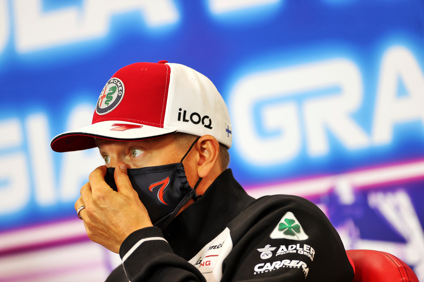Kimi Raikkonen na de GP van België afgelopen seizoen.
