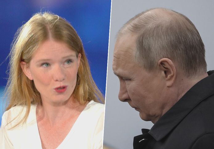 Rusland-experte Carolien van Nunen en Russisch president Vladimir Poetin.