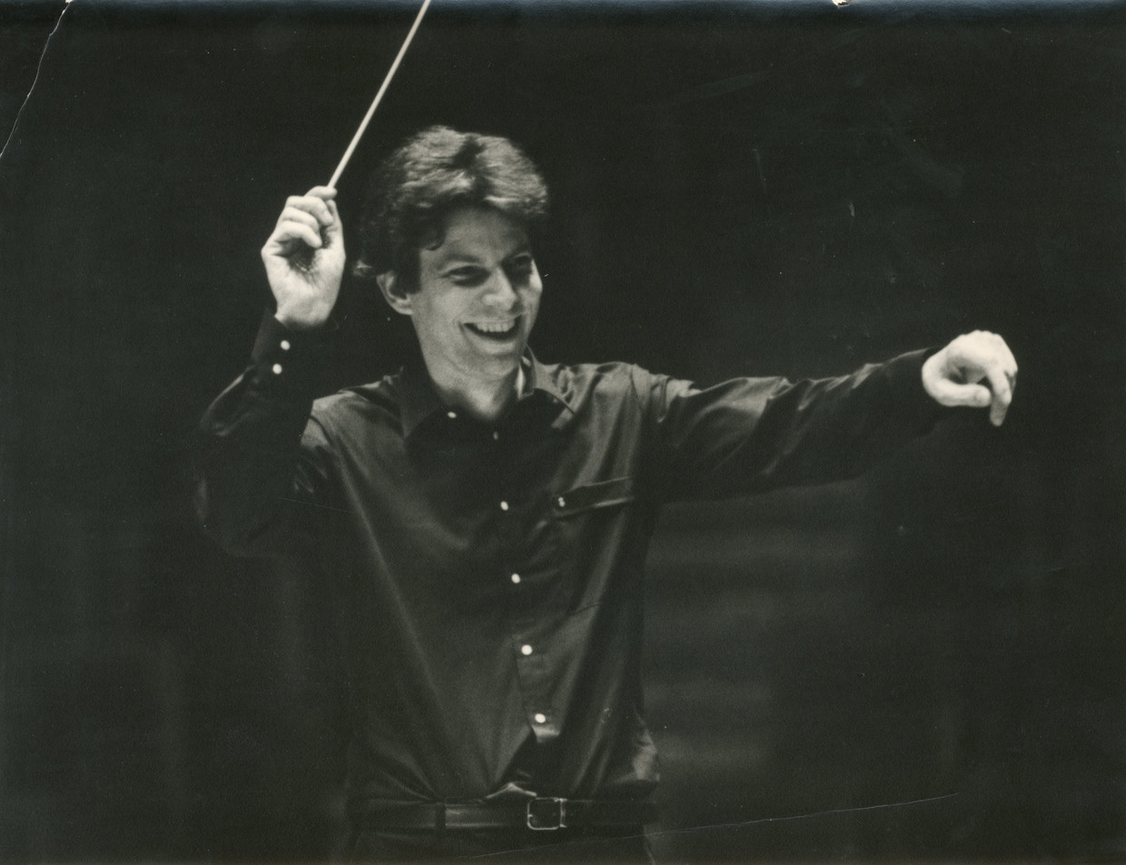 Hartmut Haenchen in de beginperiode als chef-dirigent van het Nederlands Philharmonisch Orkest.