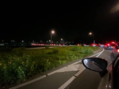 Lange file bij Rosmalen door Horror McDrive