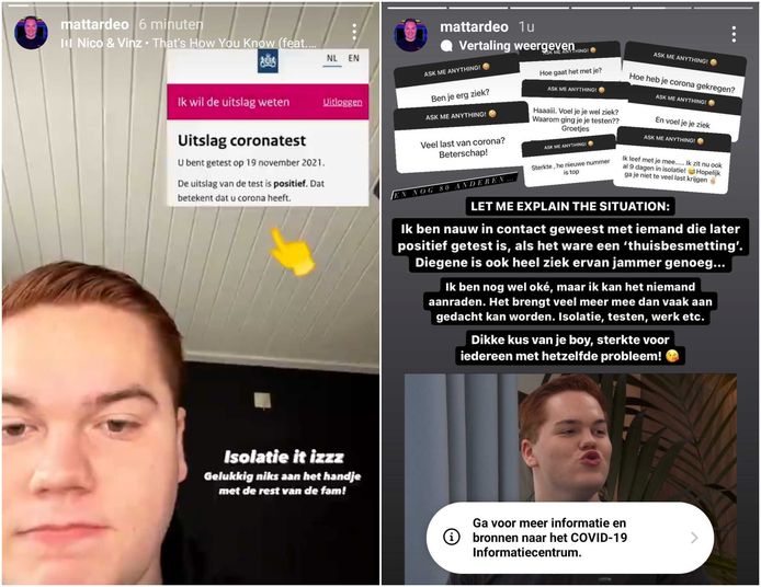 'Big Brother'-deelnemer Matt testte positief op corona. Hij zit nu in isolatie.