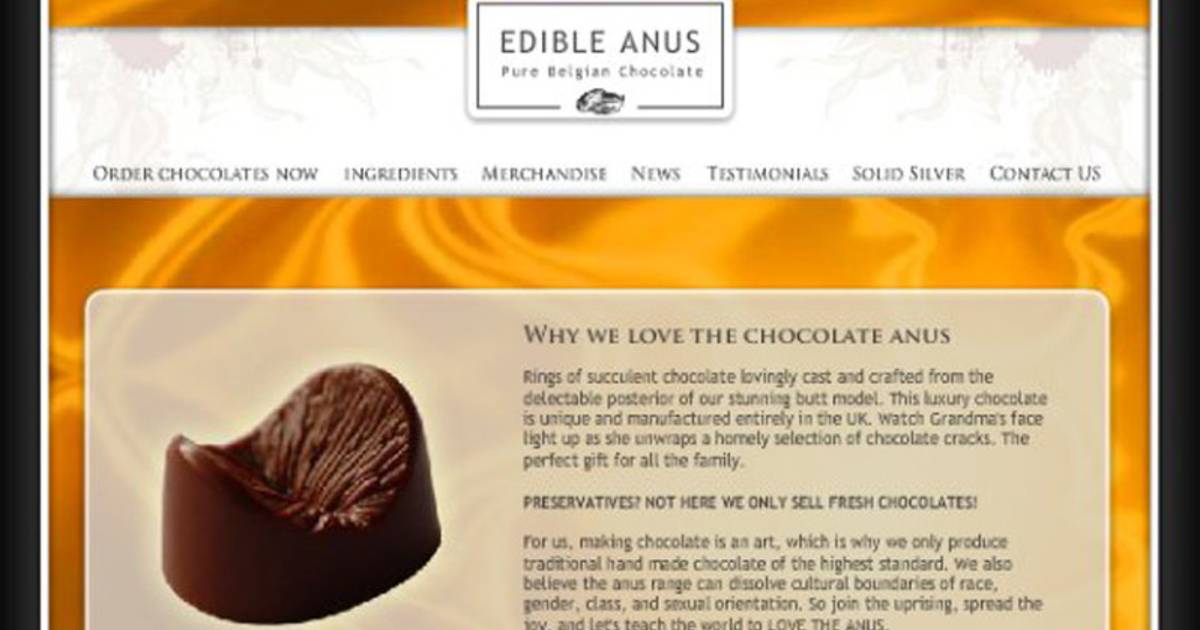 Anus comestibles en chocolat