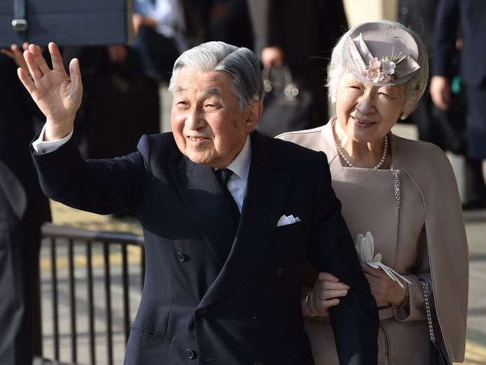 Keizer Akihito en zijn vrouw Michiko.