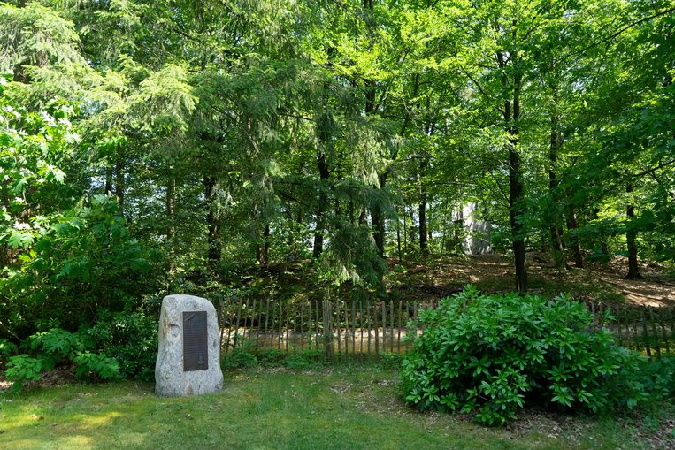 Monument voor Kyle Scott Smith naast de kanovijver van het Boschbad in Apeldoorn. Beeld Arno Haijtema