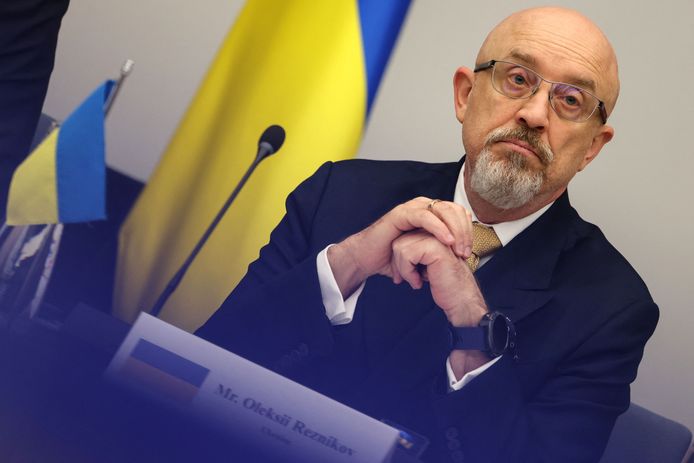 Oleksi Reznikov, de Oekraïense Defensieminster die door president Zelensky wordt vervangen.