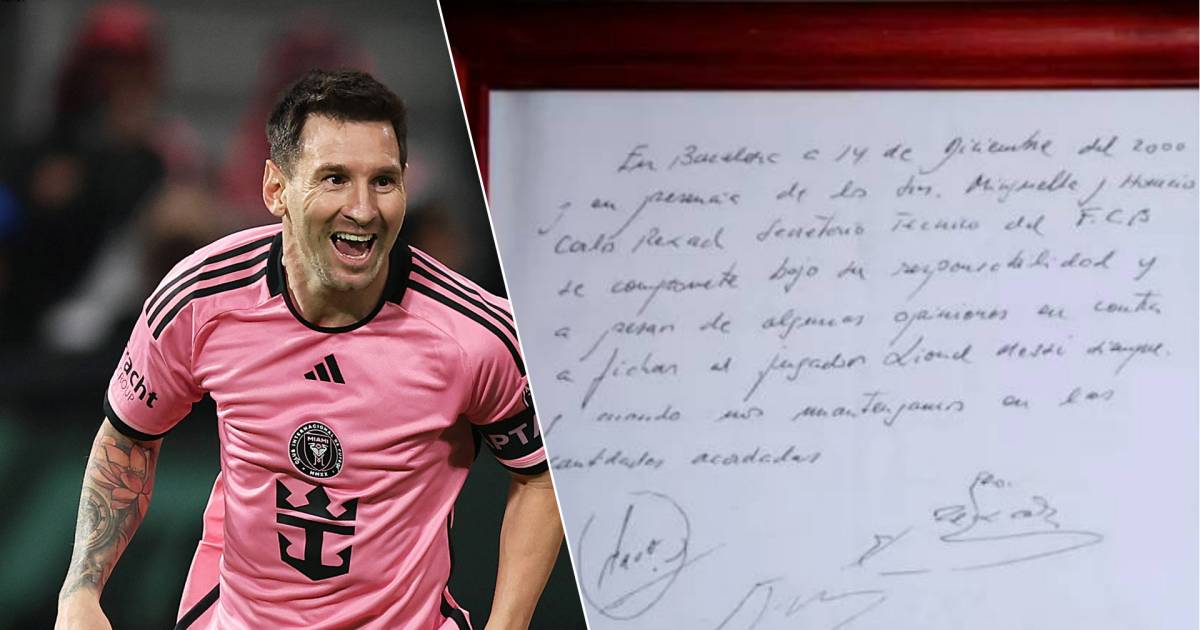 And for a lot of money: the famous handkerchief that became the beginning of the dream wedding between Messi and Barcelona under the hammer  Foreign football