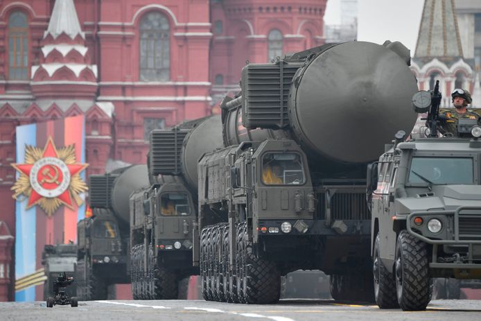 Archiefbeeld van militaire parade in Moskou