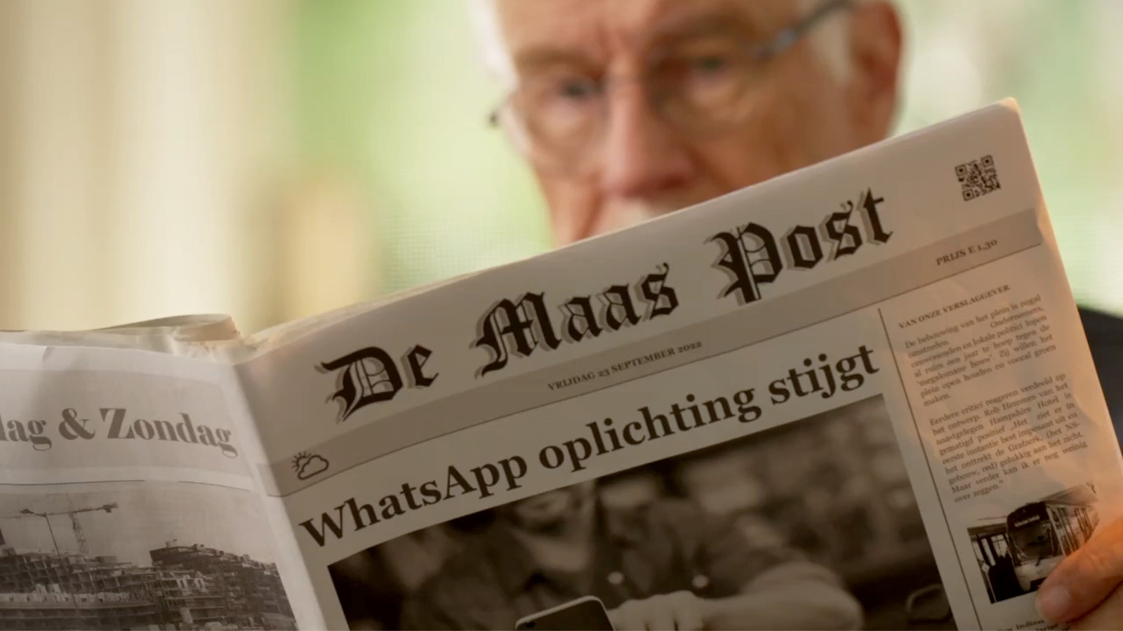Scene uit de interactieve film ‘echt of nep?’ over internetoplichting.