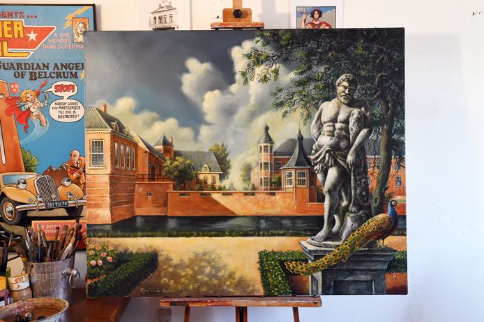 Kunstschilder René van der Heijden exposeert zijn werk tot en met 2 augustus in de Stadsgalerij.