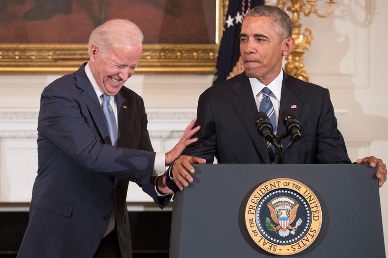 Joe Biden en Barack Obama, nu nog in het Witte Huis Beeld epa