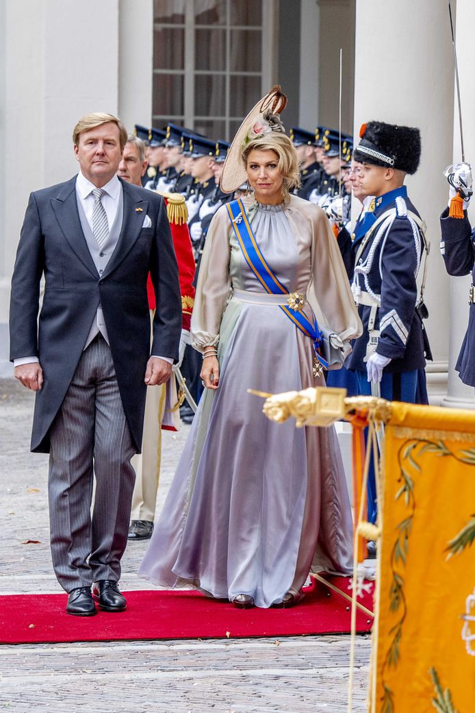 Máxima haar pastelkleurige jurk online' Prinsjesdag 2018 | AD.nl