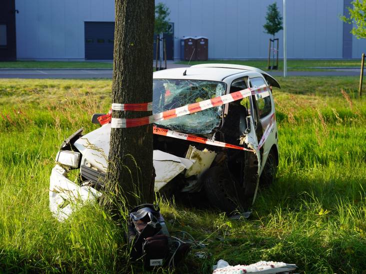 45km-autootje botst op boom in Bosschenhoofd, man raakt gewond