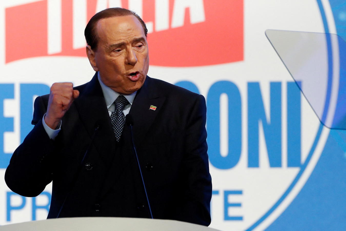 Silvio Berlusconi bij een recente bijeenkomst in Rome