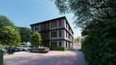 Artist impression van Villa De Rijn, het appartementencomplex dat Ratelband wil laten bouwen aan de Hulkensteinseweg in Arnhem