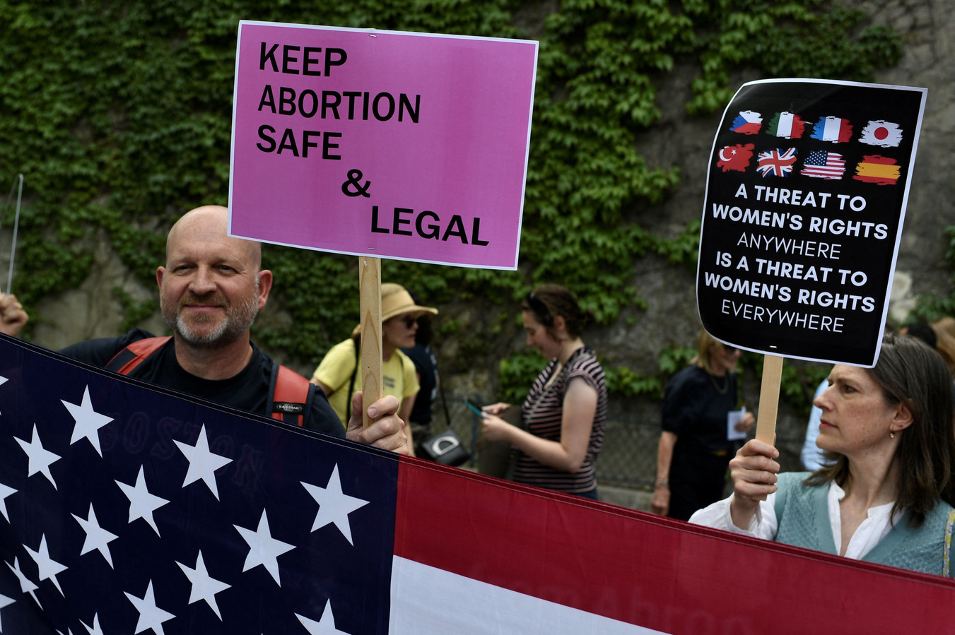 Een demonstratie in de VS voor het recht op abortus.