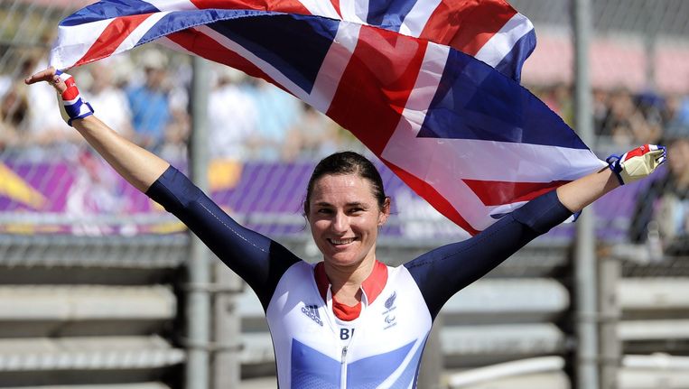 Sarah Storey won in 2012 goud op de Spelen in Londen op het onderdeel tijdrijden. Beeld EPA