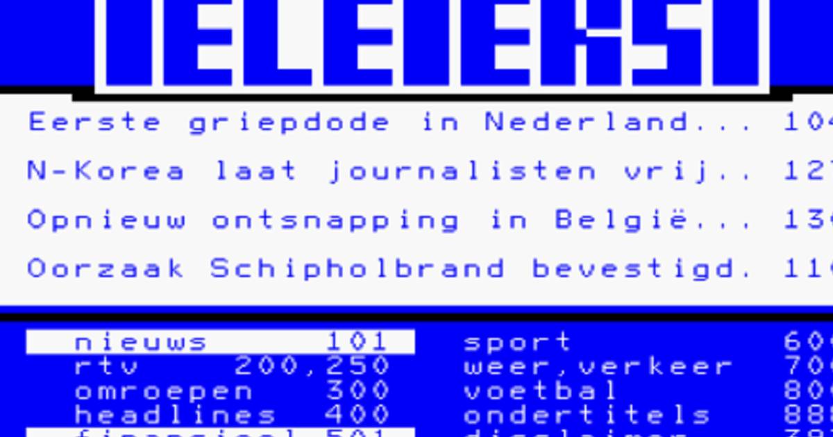 Hollander blijft stug van teletekst houden Binnenland AD.nl