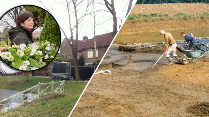 Nieuws gemist van 28 september. De plek waar Hetty werd vermoord in Beuningen. Inzetje: Hetty Verink. Rechts: De plek van de vondst van de sauna.