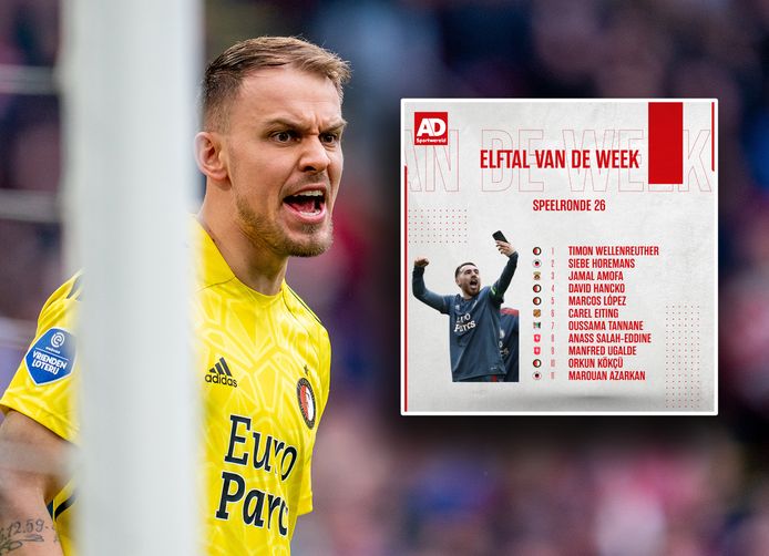 Feyenoord-doelman Timon Wellenreuther kreeg een 8 voor zijn optreden in de Klassieker.