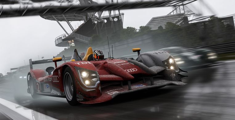 Regeneffecten zijn zo realistisch dat Microsoft een set ruitenwissers levert bij Forza Motorsport 6. Beeld Turn 10