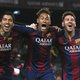 Supertrio bezorgt Barça zege in tumultueuze clash tegen Atlético