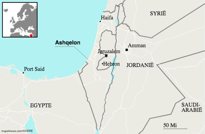 Zondag was het Israëlische leger er in geslaagd om in de kuststad Asjkelon (Ashqelon) een Palestijnse raketaanval ongedaan te maken.