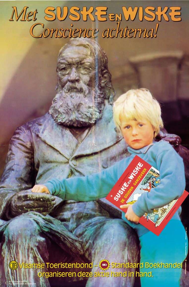 Affiche voor een herdenkingstoer die de Vlaamse Toeristenbond in 1983 organiseerde voor het honderdste overlijdensjaar van Conscience. Beeld rv