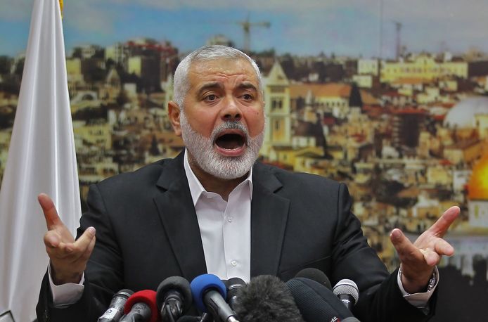De leider van Hamas Ismail Haniya. (Archieffoto).