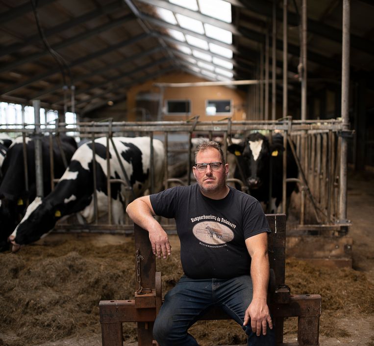 Peter Visser van boerderij De Duinhoeve. Beeld Harry Cock / de Volkskrant