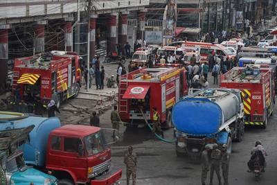 Zeker 10 doden en 22 gewonden bij zware brand in Pakistaans winkelcentrum