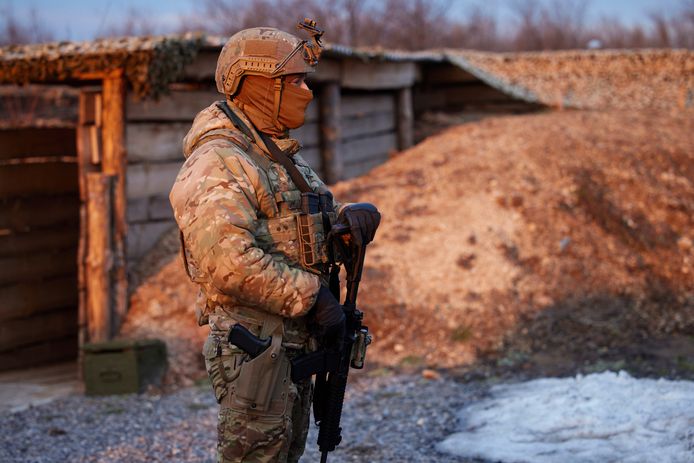 Un soldat ukrainien sur le front dans la région de Donetsk, le 17 février dernier.