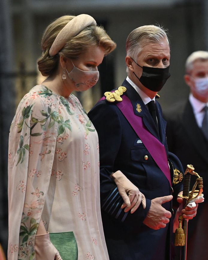 Een blik op het traditionele Te Deum in de Brusselse Sint-Michiels-en-Sint-Goedelekathedraal.