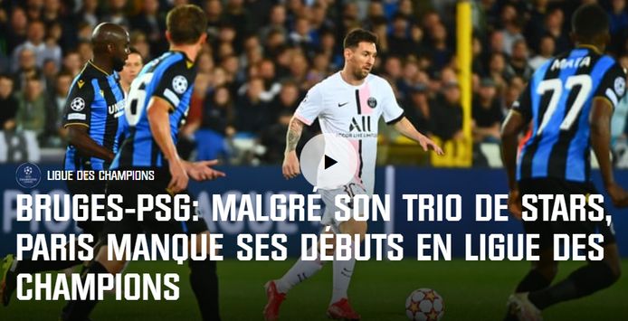 RMC over Club Brugge-PSG.