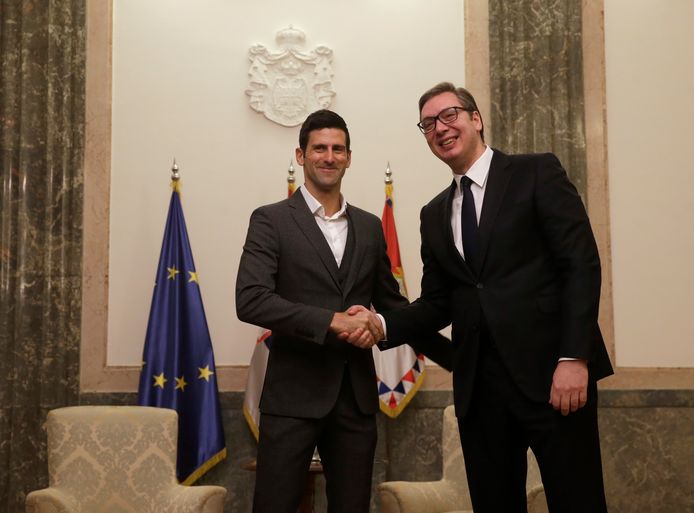 Djokovic ging vorige week op bezoek bij de Servische president Vucic