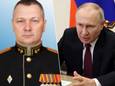 De overleden Russische kolonel Vadim Boyko (links) en de Russische president Vladimir Poetin (rechts).